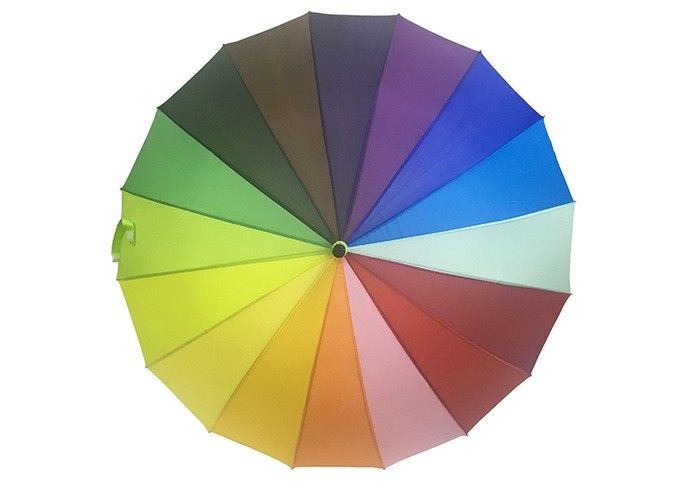 Più forte struttura del metallo di 16 delle costole dell'arcobaleno di colore ombrelli promozionali di golf