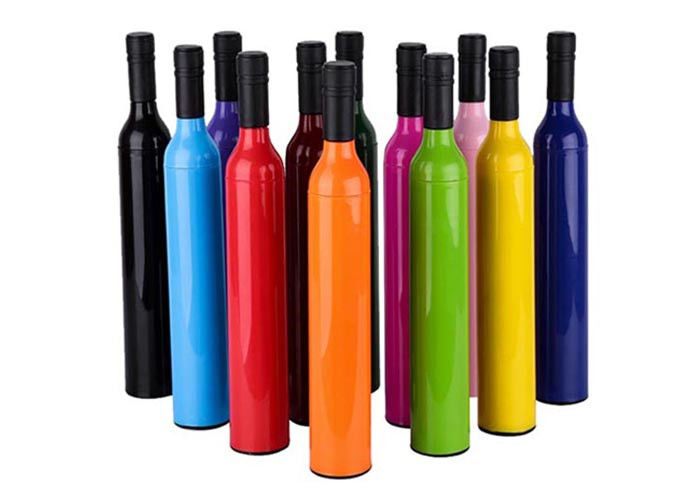 Impedimento stampato logo ricco piegante di colore dell'ombrello della bottiglia di vino della sgocciolatura dell'acqua del regalo