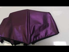 Ombrello VU a 3 sezioni completamente automatico con rivestimento in vinile e bordatura nera